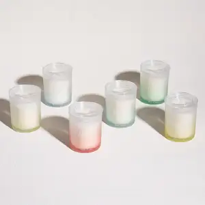 NEWIND 2024 New Handmade Home Decoration Soy Wax Pillar Glass Jar Scented Candle