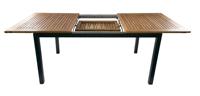 Ensemble Jardin Moderne en Aluminium de Haute Qualité en Teck, Table à Manger Extensible en Corde, Mobilier de Jardin Extensible et Durable