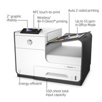 Printer Jet Rekondisi untuk HP Pagewide 452DW 552DW A4 Fotokopi Dengan CISS Pencetakan Digital 3 in 1 Mesin Fotokopi