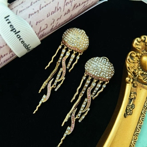 Spilla Vintage, Stile Industriale Retrò, Orecchini Eleganti e alla Moda a Forma di Medusa Marina - Product Image 2
