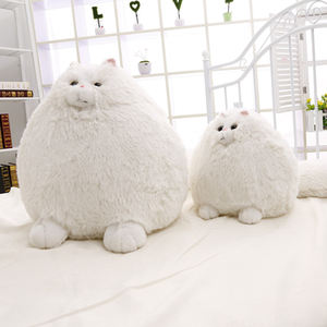 حار بيع الأبيض محاكاة القط حيوان ألعاب الأطفال للأطفال لينة محشوة غامض القط الدهون - Product Image 4