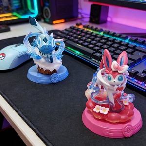 9 Estilos de Figuras de Pokémon Adventure Eevee: Espeon, <span class=keywords><strong>Glaceon</strong></span>, Leafeon, <span class=keywords><strong>Vaporeon</strong></span>, Flareon, Umbreon, Adornos de Anime Pokémon - Product Image 2