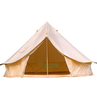 Tente de luxe imperméable légère ignifuge pour 4 personnes 5m 6m tipi toile de coton yourte camping cloche tentes glamping pour événements