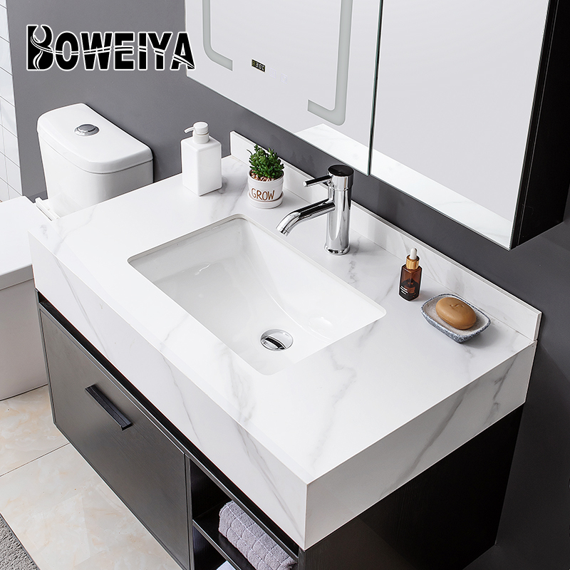 Après Vente de Toilette D'hôtel De Luxe Simple Vasque Évier En Marbre Blanc Moderne Meubles Vanités De Salle De Bain En Gros