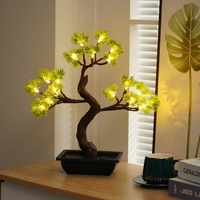Lampe LED Bonsaï à intensité variable tactile, alimentée par piles, arbre artificiel, veilleuse décorative d'intérieur, lampe de table