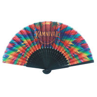 Motif personnalisé d'ornements vintage en soie de style chinois japonais Motif de danse de mariage Éventail à main en bambou pliable multicolore