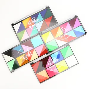 Face Paint Cake Water Activated Neon UV Color Eyeliner Aqua Cosmetic Eye Liner Make Up Party Palette