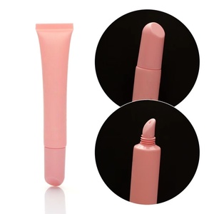 Baume à lèvres personnalisé en silicone souple, 10ml 15ml 20ml, emballage PCR rose, tubes pour huile à lèvres et gloss, tubes compressibles pour crème contour des yeux, avec bouchon à vis - Product Image 6