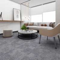 Dalles de moquette à poils longs rayées en nylon, teintes en masse, pour la maison, le bureau et l'hôtel
