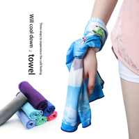 Serviette rafraîchissante en microfibre imprimée écologique, séchage rapide, motif fantaisie pour adulte, idéale pour la gym, personnalisable (OEM) pour marque privée