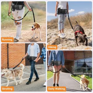 Hands Free Dog Leash with Kettle Fanny Pack Reflective Dog Rope <b>Cat</b> Dog Running Fitness Mobile Waist Bag for Walking Hiking - Product Image 4