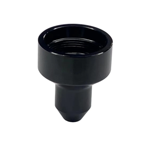 Perilla Cónica de Aluminio CNC Personalizada OEM, Cubierta de Eje Escalonado Anodizado Negro de Precisión para Equipos de Automatización - Product Image 3
