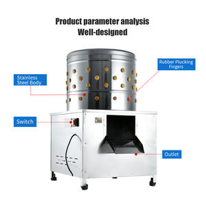最高の価格の虐殺装置ウズラ鳥ダックグースチキン家禽の羽の取り外しクリーニングウェット摘み取り加工機 - Product Image 3
