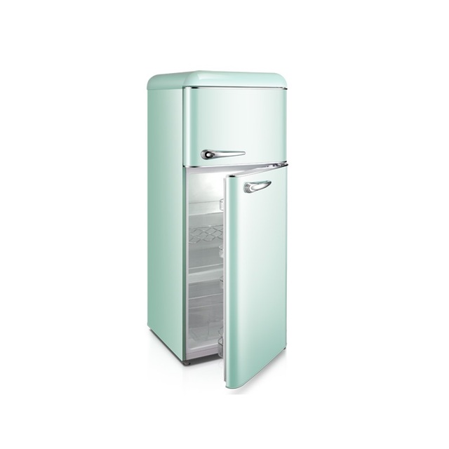 Smad Double Door Top Freezer Colorful Vintage Retro Fridge Refrigerator