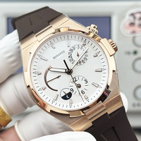 Montre mécanique populaire pour homme, chronographe, réserve de marche, phase de lune, index lumineux, étanche, boîtier en acier inoxydable
