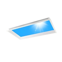 Panneau lumineux LED à intensité variable en 3 couleurs, lumière du ciel artificielle, CCT commutable, lampe de plafond ciel bleu pour bureau, maison, travail
