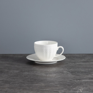 Service de table en porcelaine blanche motif lotus, vaisselle en céramique embossée, vente en gros personnalisée pour hôtel, restaurant, mariage - Product Image 6