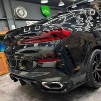 Difusor trasero de estilo MP de fibra de carbono, divisor de labios de parachoques trasero automático para BMW X6 G06 2019 + Kit de cuerpo de labio trasero de repuesto