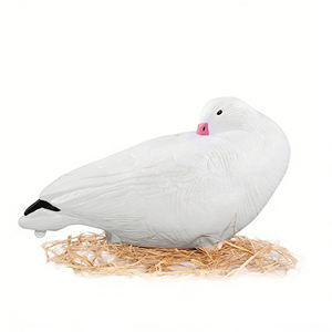 Décoy de canard réaliste en EVA souple bleu avec support et piquet, design canard des neiges canadien flottant en mousse pour la chasse - Product Image 6