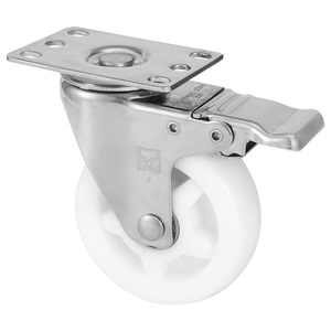 Armoire à outils moyenne fabriquée en Chine, laque blanche et noire, roulettes à double roulement en PP de 3, 4 et 5 pouces - Product Image 3