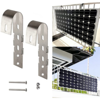 Support de montage de panneau solaire pour balcon, crochet solaire - Installation de panneaux solaires, acier inoxydable 304, norme européenne