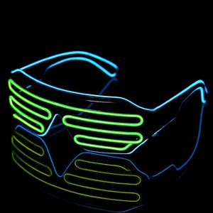Lunettes LED EL en gros pour fêtes, spectacles, événements lumineux, nouveauté, promotion de festivals, cadeaux, combinaison bicolore - Product Image 4