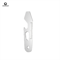 Porte-clés multifonction simple en aluminium avec décapsuleur, pendentif anneau, clé à molette et accessoires de clé graduée personnalisables