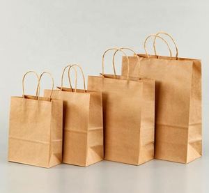 Sacs à emporter pour aliments blancs, sacs en papier kraft personnalisés avec votre propre logo - Product Image 1