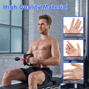 Barra de accesorios para gimnasio en casa, cable de doble agarre, mango en V para ejercicio, manijas ergonómicas con hebilla para montañismo - Product Image 5