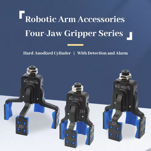3-Jaw <b>Mini</b> J1060 <b>Robotic</b> Gripper Accessory Pneumatic Parts with Non-Slip Silicone Pads and Magnetic Switch Slot - Product Image 5