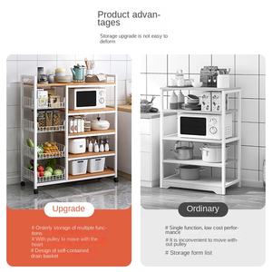 Ensemble de meubles de salon en bois de chêne au design moderne, étagère de rangement de cuisine, support pour <span class=keywords><strong>four</strong></span> à <span class=keywords><strong>micro</strong></span>-ondes, style panneau - Product Image 5