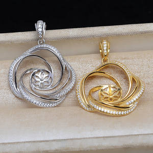 จี้เงินแท้ S925 ยี่ห้อ Wenchi สำหรับทำจี้มุก DIY ขนาด 16-17 มม. อุปกรณ์เสริม ฐานเปล่าสำหรับใส่จี้ รุ่นกึ่งสำเร็จรูป 13994 - Product Image 2