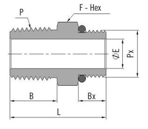 Aço inoxidável macho Stud acoplamento tubo encaixe termopar macho aplicações óleo entediado ANSI padrão 6000PSI forjado - Product Image 3