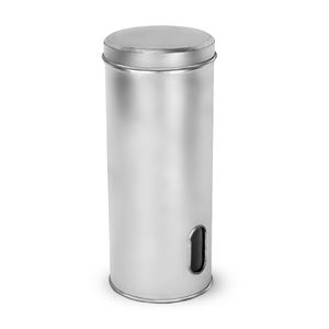 Recipiente de hojalata de metal redondo personalizado con o <span class=keywords><strong>sin</strong></span> ventana para té, café, azúcar al por mayor disponible - Product Image 5