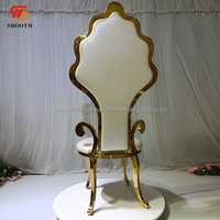 Chaises de mariage personnalisées SMOOTH, trône de scène, canapé simple, meubles de mariage dorés et argentés, chaises pour le marié et la mariée