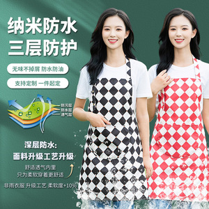 Waterproof <b>Apron</b> With Custom Logo Printing For Restaurant Bar Staff Oil Resistant Kitchen Use - Product Image 1