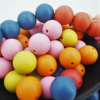 Nouveau pendentif de dentition de qualité alimentaire bijoux à bricoler soi-même collier perle bébé boule d'allaitement 15mm Silicone perles rondes