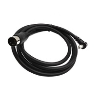 Câble Audio stéréo femelle à Angle gauche rs-midi, 5 broches, 6.35MM