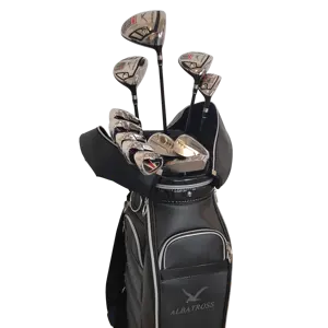 新设计高品质批发价格定制男士12高尔夫球杆套装带PU车袋