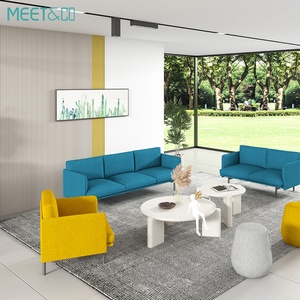 Commercial Modern L-Shape Fabric Reception <b>Sofa</b> Couch Set Metal Base for Home <b>Office</b> Apartment Living Room Featuring <b>Sofa</b> Bed - Product Image 5