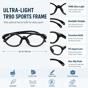 Gafas Anti Luz Azul para Niños - <span class=keywords><strong>Lentes</strong></span> <span class=keywords><strong>de</strong></span> PC con Marco Completo Cuadrado/Redondo, Ligeras para Uso Diario, Gafas Ópticas - Product Image 2