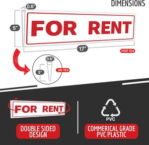 1 Pieza - Fundas para Letreros Inmobiliarios de 17 x 5 Pulgadas - Doble Cara - Plástico PVC - Montaje en Pared - Product Image 2