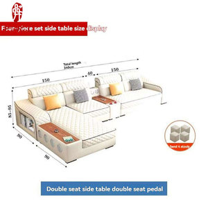 Nuevo Sofá de Esquina de Gran Venta para Sala de Estar de 7 Plazas, Conjunto de Sofás de Lujo Moderno con Diseño de Moda - Product Image 5