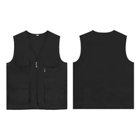 Logo personnalisé multi-poches gilet de pêche décontracté été gilet pour randonnée journaliste photographie Camping fermeture éclair promotionnel