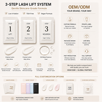 Kit Profesional de Lifting de Pestañas con Cisteamina, Fórmula Suave Libre de TGA para Ojos Sensibles, OEM ODM Marca Privada, Sistema de 3 Pasos en Sobres