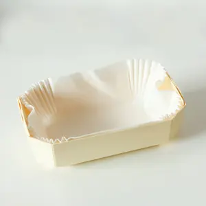 Biodegradable Rectangle Loaf Bread Baguette Pan Paper Cake Boxes Wood Baking Mold Disposable Food Packaging Baking Tray