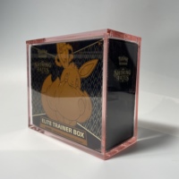 Boîte en acrylique magnétique personnalisée avec couvercle, dégradé de couleurs transparentes, pour protection empilable Etb