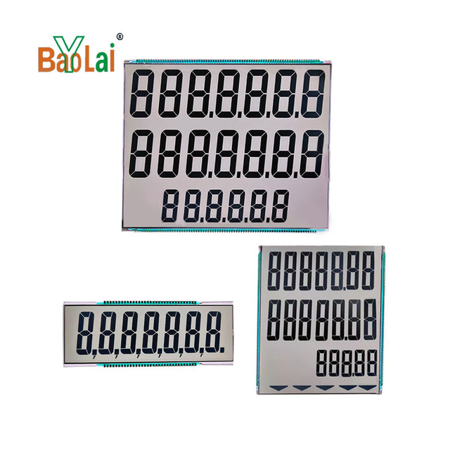 custom monochrome LCD display customized 7 segment display module 8 digit monochrome LCD display