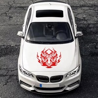 Autocollant de capot de voiture en vinyle auto-adhésif, motif tigre, écologique, imperméable, résistant aux rayures, découpé à la forme, pour un ajustement universel