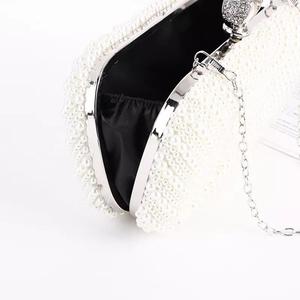 Pochette haut de gamme élégante irisée perle plissée conception soirée sac pour femme pour la fête Date Walk - Product Image 3